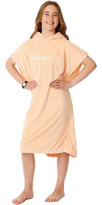 2024 Rip Curl Meisjes Classic Surf Hooded Towel Change Robe / Poncho 00CGTO - Peach